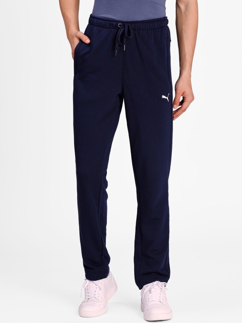 

Puma Men Navy Blue Solid Straight Fit Track Pants