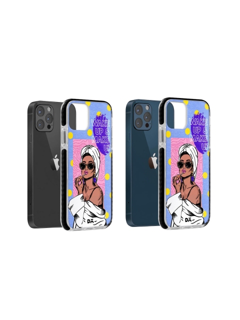 

DailyObjects Blue & Pink MakeUp Ritual iPhone 12 Pro Stride Case Cover