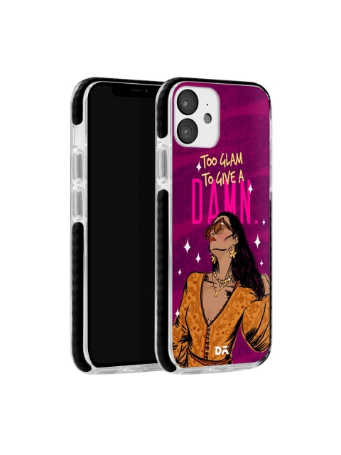 

DailyObjects Magenta-Pink & Orange Glam No Damn Stride Printed iPhone 11 Case Cover