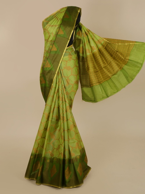 

Pothys Green Woven Design Jute Silk Saree