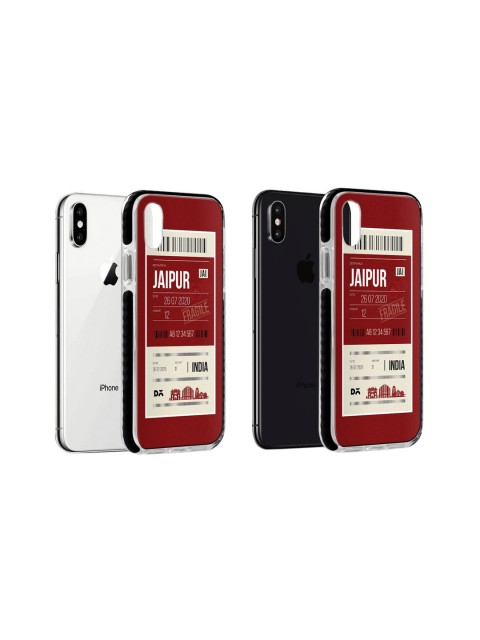 

DailyObjects Maroon & White Jaipur City Tag iPhone X Stride Case