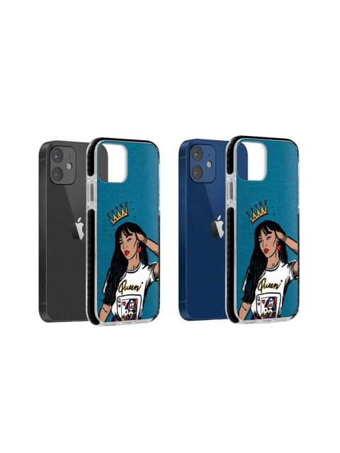 

DailyObjects Blue & White Queen Babe Stride Multi-Layer Protection iPhone 12 Mobile Back Cover