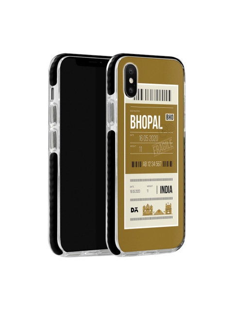 

DailyObjects Olive-Green & White Bhopal City Tag iPhone X Stride Case Cover