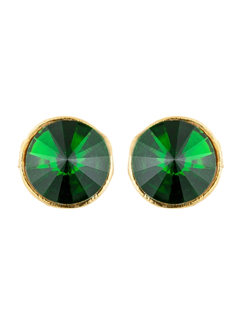 

E2O Green Gold Plated Handcrafted Circular Studs