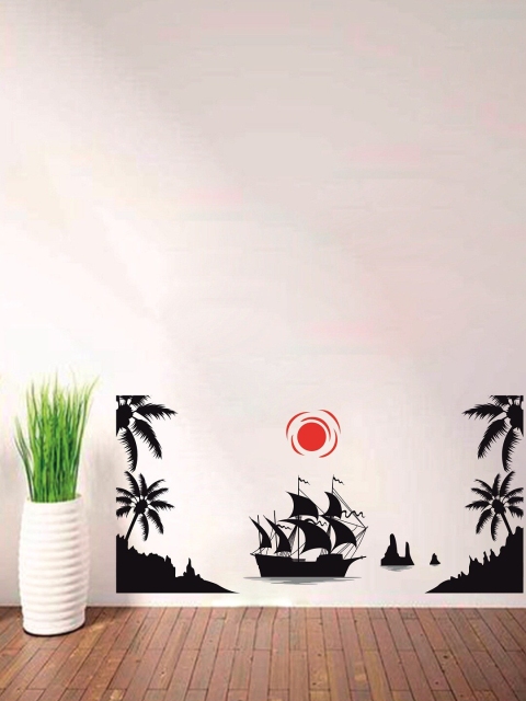 

WALLSTICK Black Sea Shore Large Vinyl Sticker