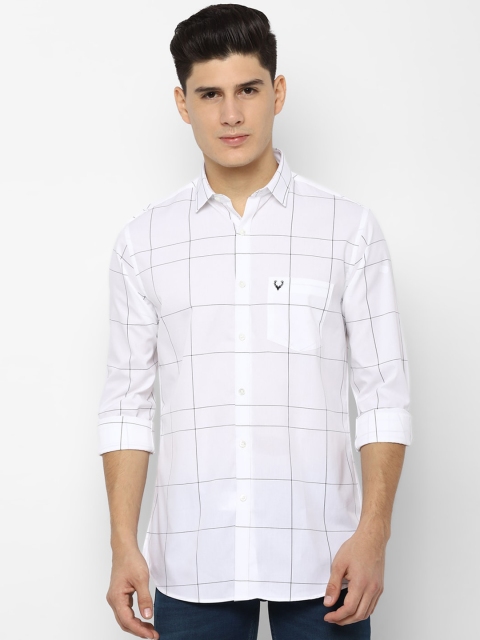 

Allen Solly Men White Checked Casual Shirt