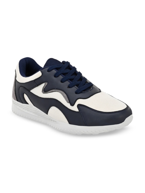 

Fentacia Men Navy Blue & Off-White Colourblocked Lightweight Sneakers