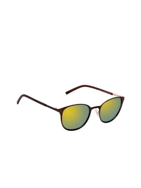 

David Blake Unisex Polarised and UV Protected Round Sunglasses CNSGDB1952, Brown