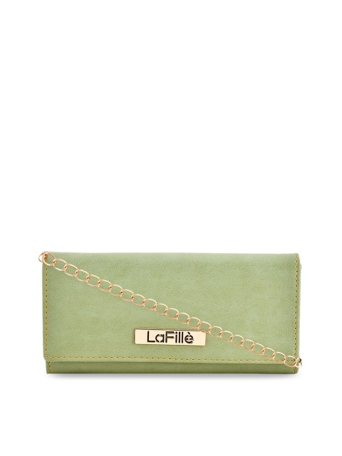 

LaFille Women Green Solid Two Fold Wallet