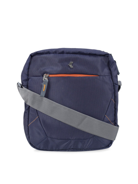 

Khadims Navy Blue Solid Sling Bag