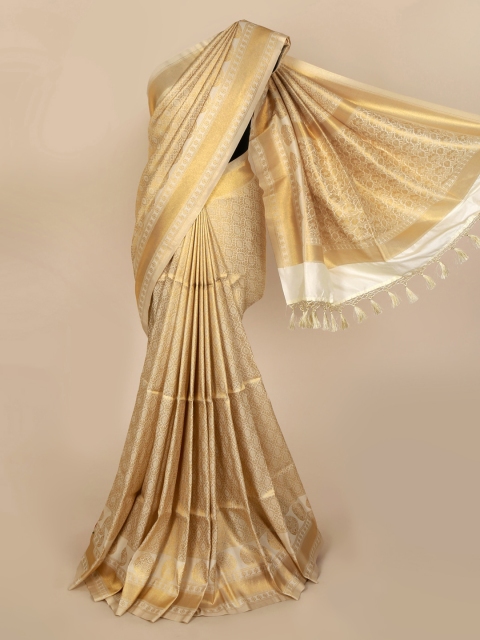 

Pothys Cream-Coloured Woven Design Jute Silk Saree