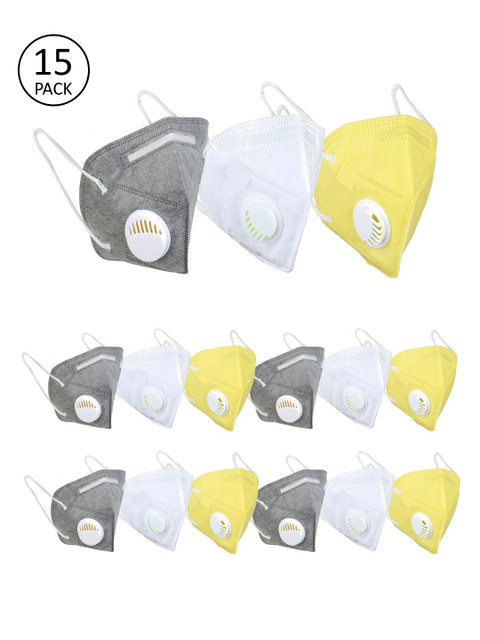 

OOMPH Unisex Pack Of 15 5-Ply N95 Protective Masks, White