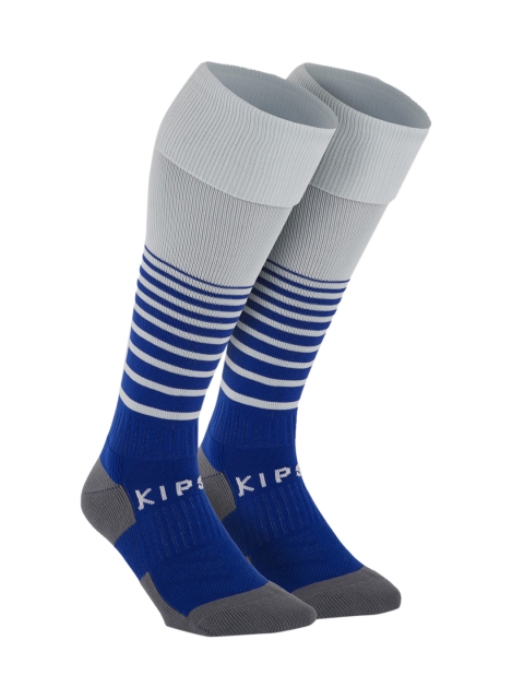 

Kipsta by Decathlon Unisex Blue & Grey Knee Length Socks