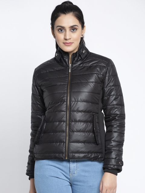 

Global Republic Women Black Striped Puffer Jacket