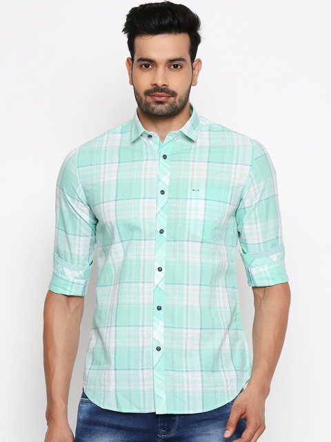 

Killer Men Green Slim Fit Checked Casual Shirt