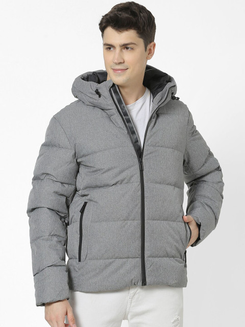 

Celio Men Grey Solid Padded Jacket