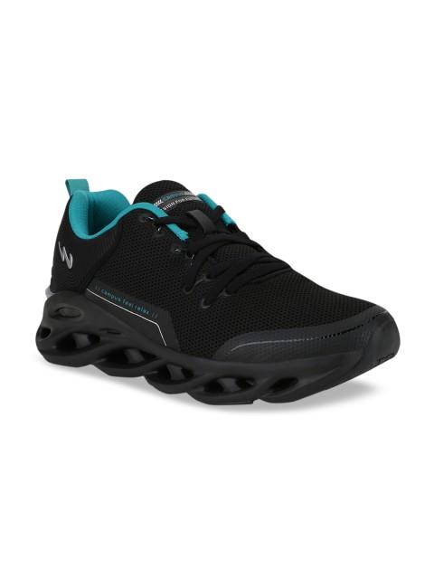 

Campus Men Black Mesh Running Shoes