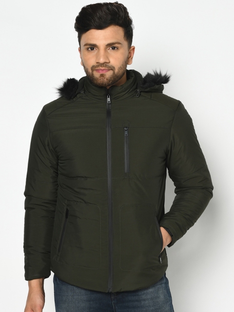 

METTLE Men Green Solid Puffer Jacket