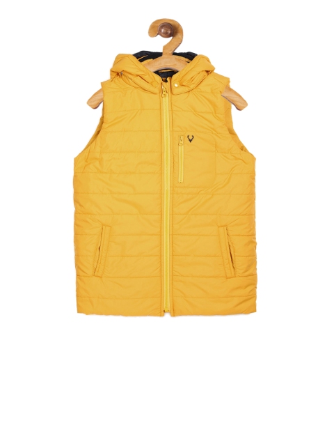 

Allen Solly Junior Boys Yellow Striped Hooded Puffer Jacket