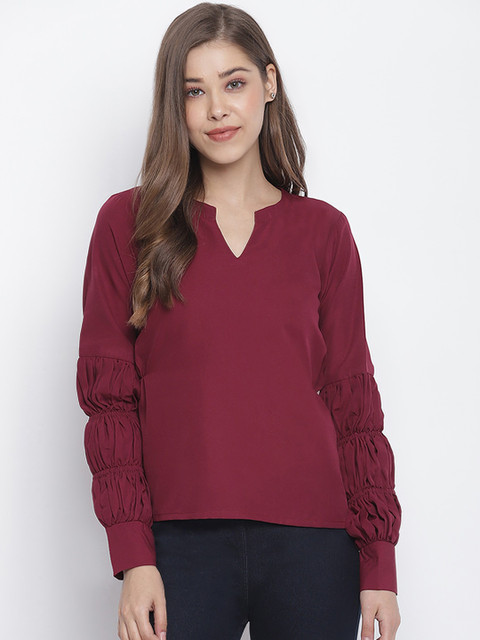 

Capybara Women Maroon Solid Top
