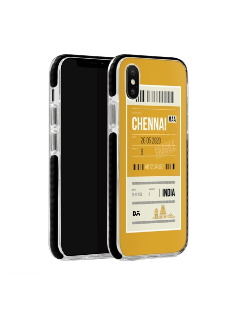 

DailyObjects Men Yellow & Beige Chennai City Tag iPhone XS Stride Back Cover