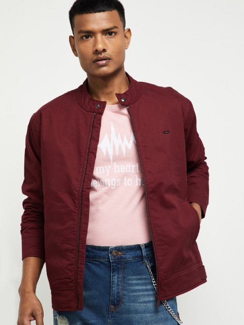 

max Men Red Solid Tailored Jacket