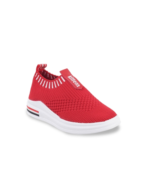 

Kittens Boys Red Woven Design Slip-On Sneakers