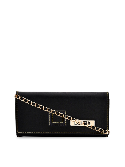 

LaFille Women Black Solid Two Fold Wallet