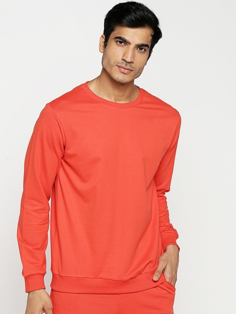 

Bewakoof Men Red Solid Pullover Sweater