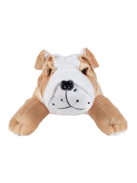 

Ultra Unisex Kids Camel Brown & White Bull Dog Soft Toy