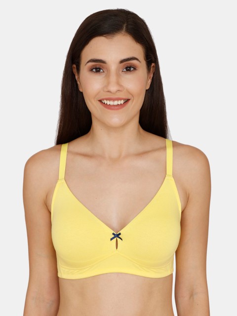 

Zivame Yellow Solid Non-Wired Non Padded T-shirt Bra ZI104SFASHBYELW