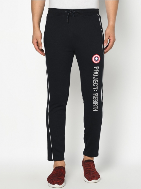 

Octave Men Navy Blue Captain America Printed Track Pants