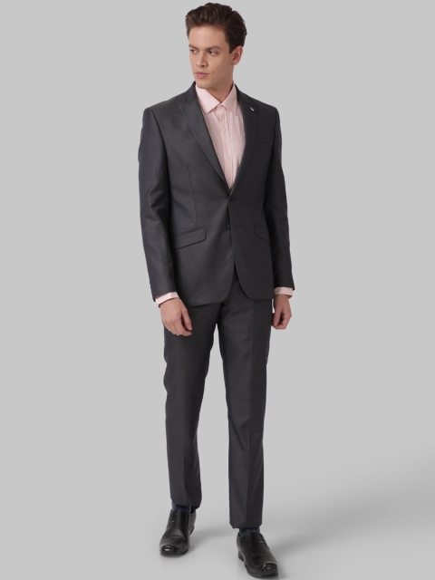 

Park Avenue Men Charcoal Grey Self-Design Super Slim-Fit Formal Suit