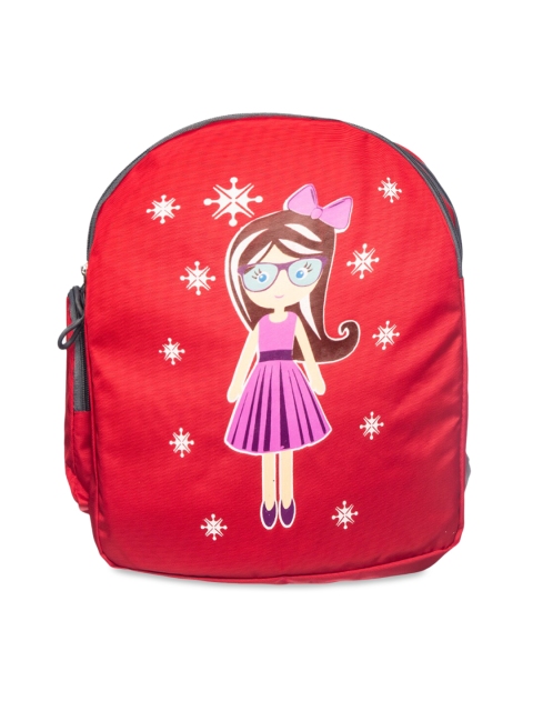 

Khadims Girls Red & Pink Graphic Backpack