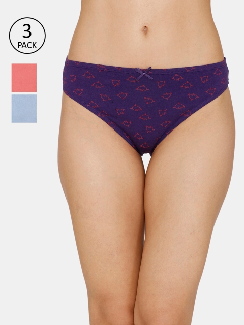 

Zivame Women Pack Of 3 Assorted Bikini Briefs ZI2414COREZORNG