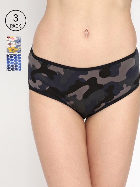 

Skidlers Women Pack of 3 Assorted Hipster Briefs