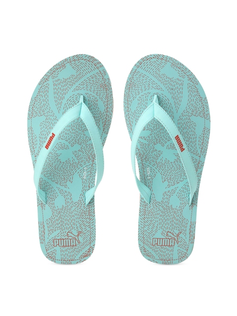 

Puma Women Sea Green Printed Thong Flip-Flops