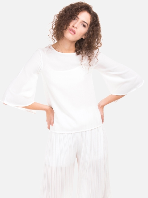 

Sugr Women Off-White Solid Top