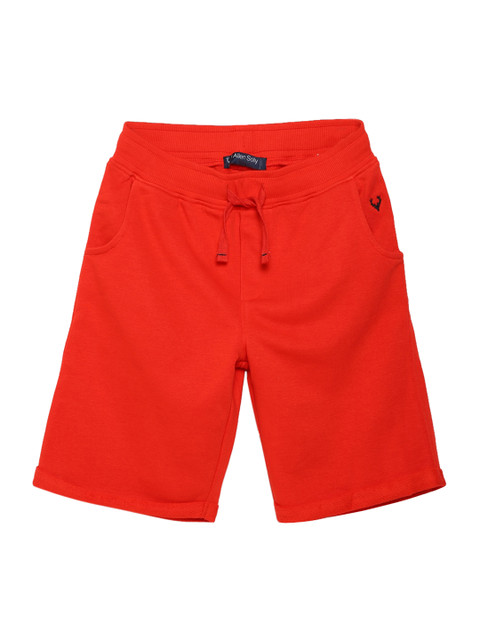 

Allen Solly Junior Boys Red Solid Regular Fit Cotton Shorts