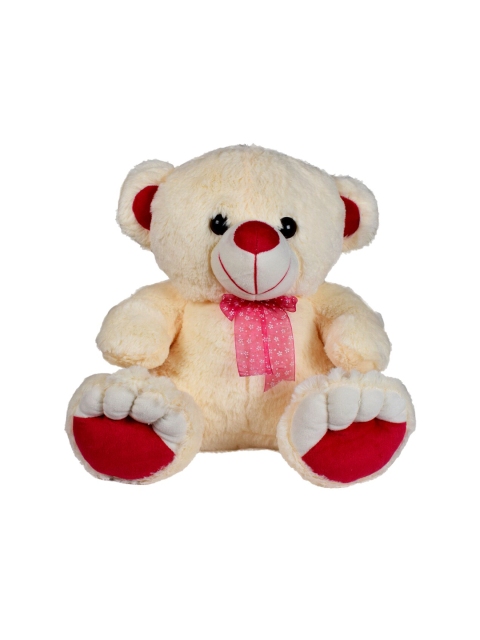 

Ultra Unisex Kids Cream Coloured & Red Sitting Teddy Bear Soft Toy