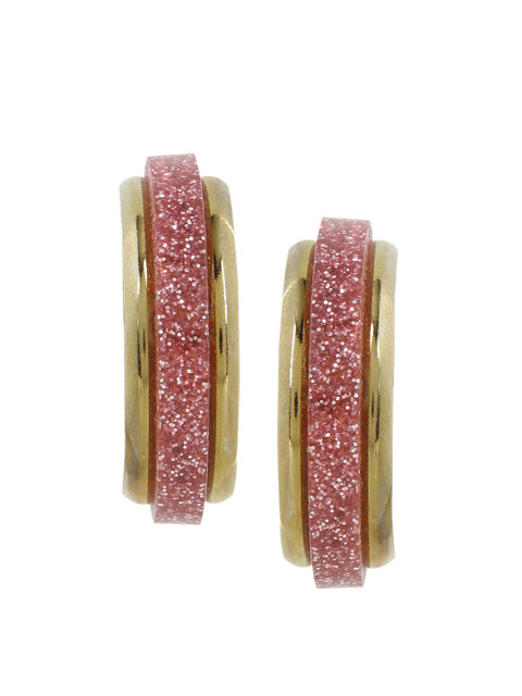 

SATCHEL Pink & Gold-Toned Contemporary Hoop Earrings