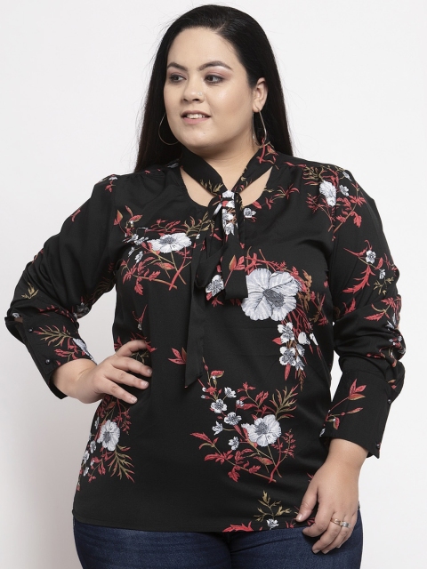 

Flambeur Women Black Printed Top