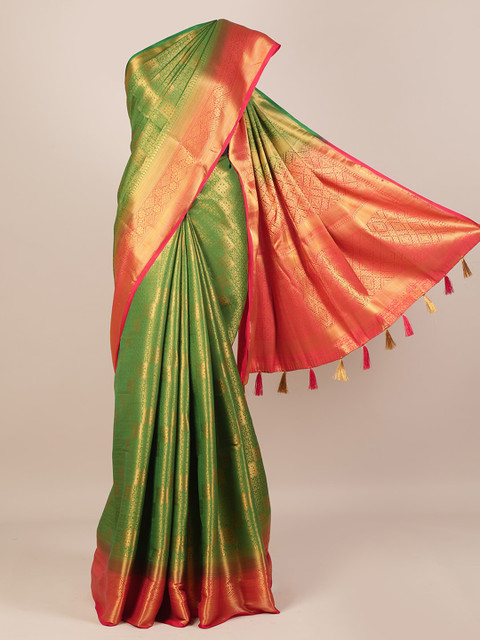 

Pothys Green Woven Design Saree