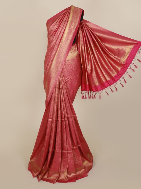

Pothys Pink Woven Design Jute Silk Saree