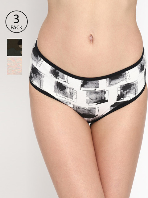

Skidlers Women Pack of 3 Assorted Hipster Briefs SKD
