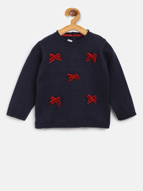 

Chicco Girls Navy Blue Solid Sweatshirt