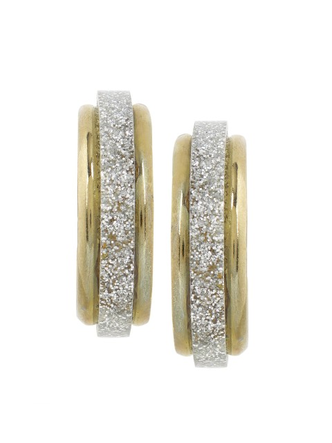 

SATCHEL Silver-Toned & Gold-Toned Contemporary Hoop Earrings