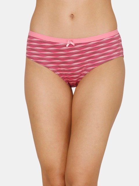 

Zivame Women Pink & White Striped Hipster Briefs ZI2477FASH00