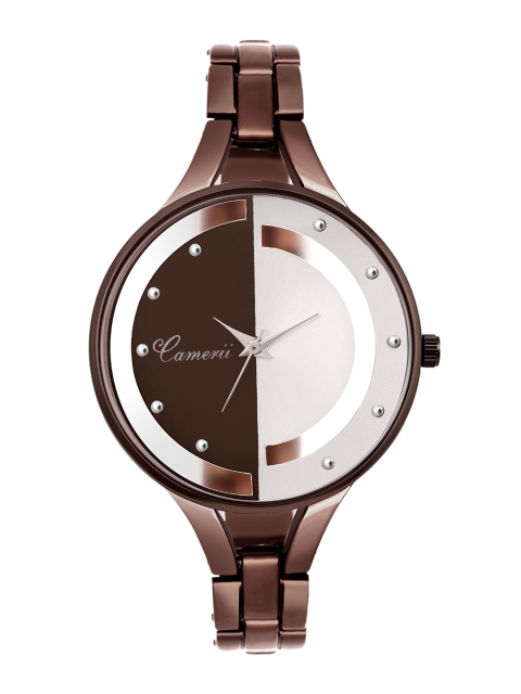 

Camerii Women Coffee Brown & Cream-Coloured Analogue Watch CWL1006
