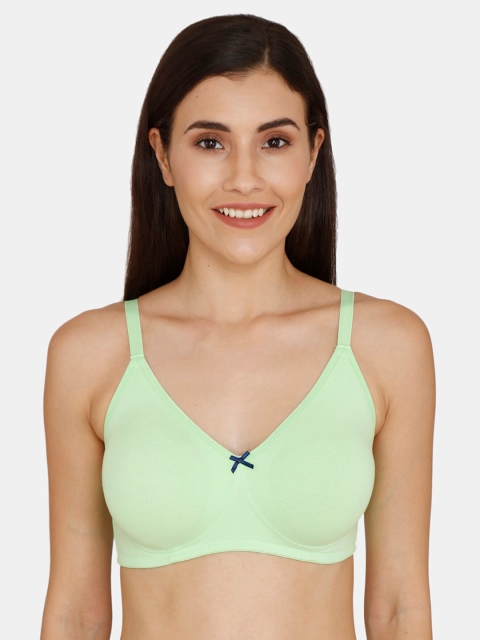 

Zivame Green Solid Non-Wired Non Padded T-shirt Bra ZI10RDFASHAGREN